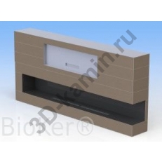 Очаг Угловой 231-250 см Два топливных блока BioKer по 80 см