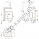 Brunner Eck-Kamin 51/52/52 с горизонтальным открытием дверцы. Фото №1